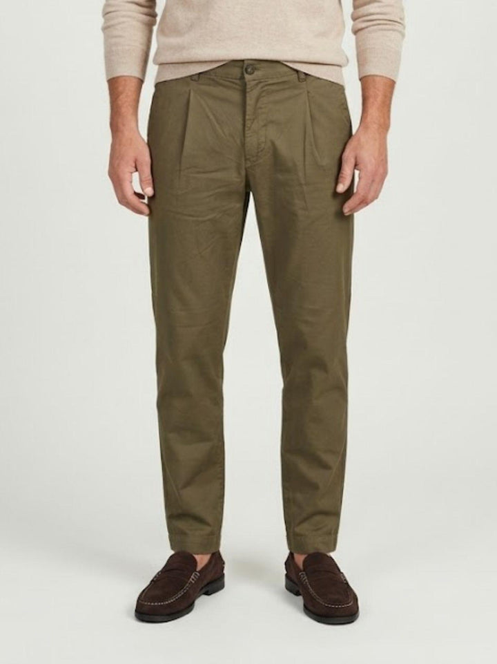 Pantalone chino in cotone verde salvia BU26S33PAPA1461TWILL 306 ANDREA MORANDO 