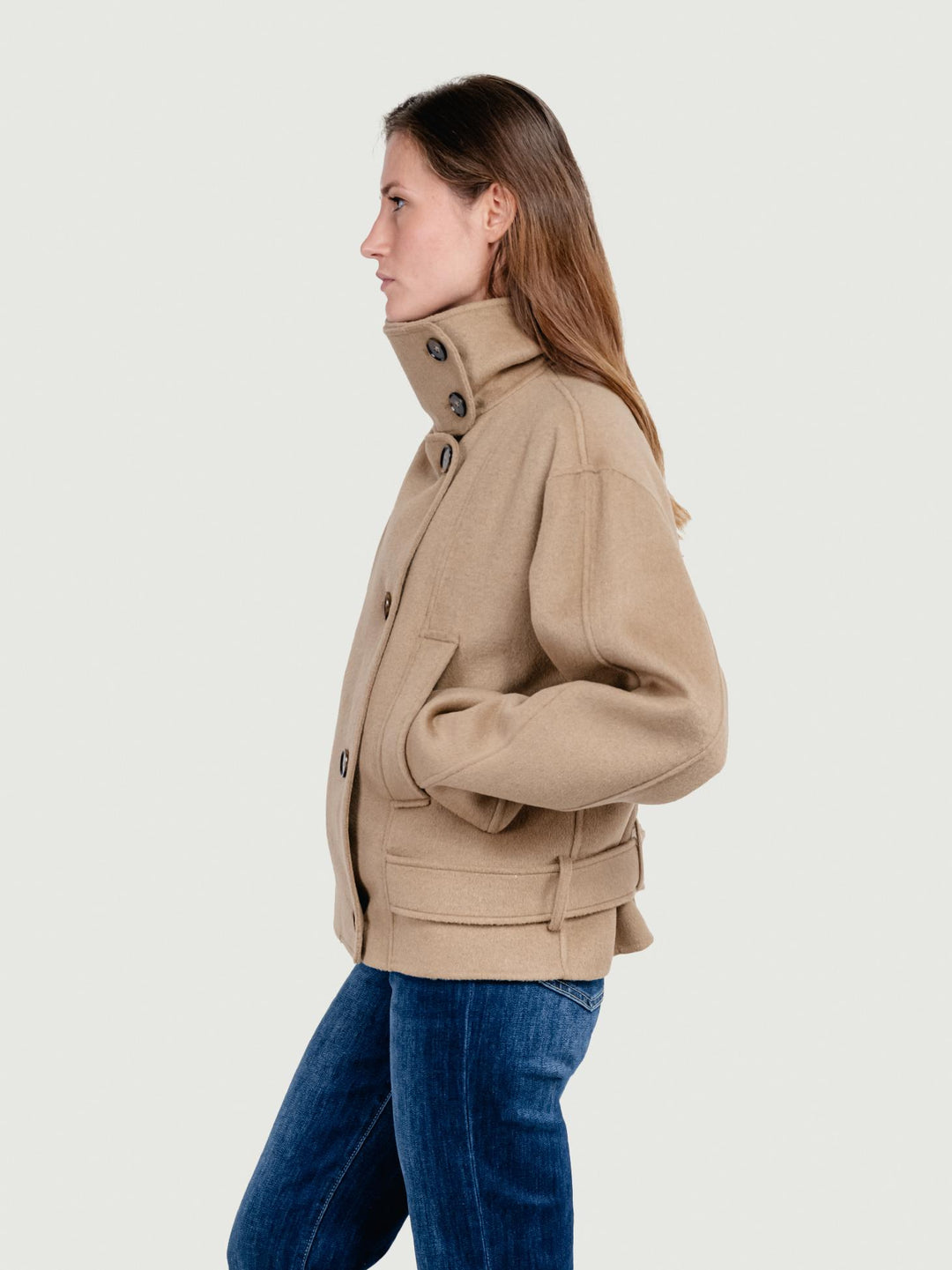 GIACCA CON COLLO ALTO CAMMELLO CATHERINE 5048 ANDREA MORANDO 