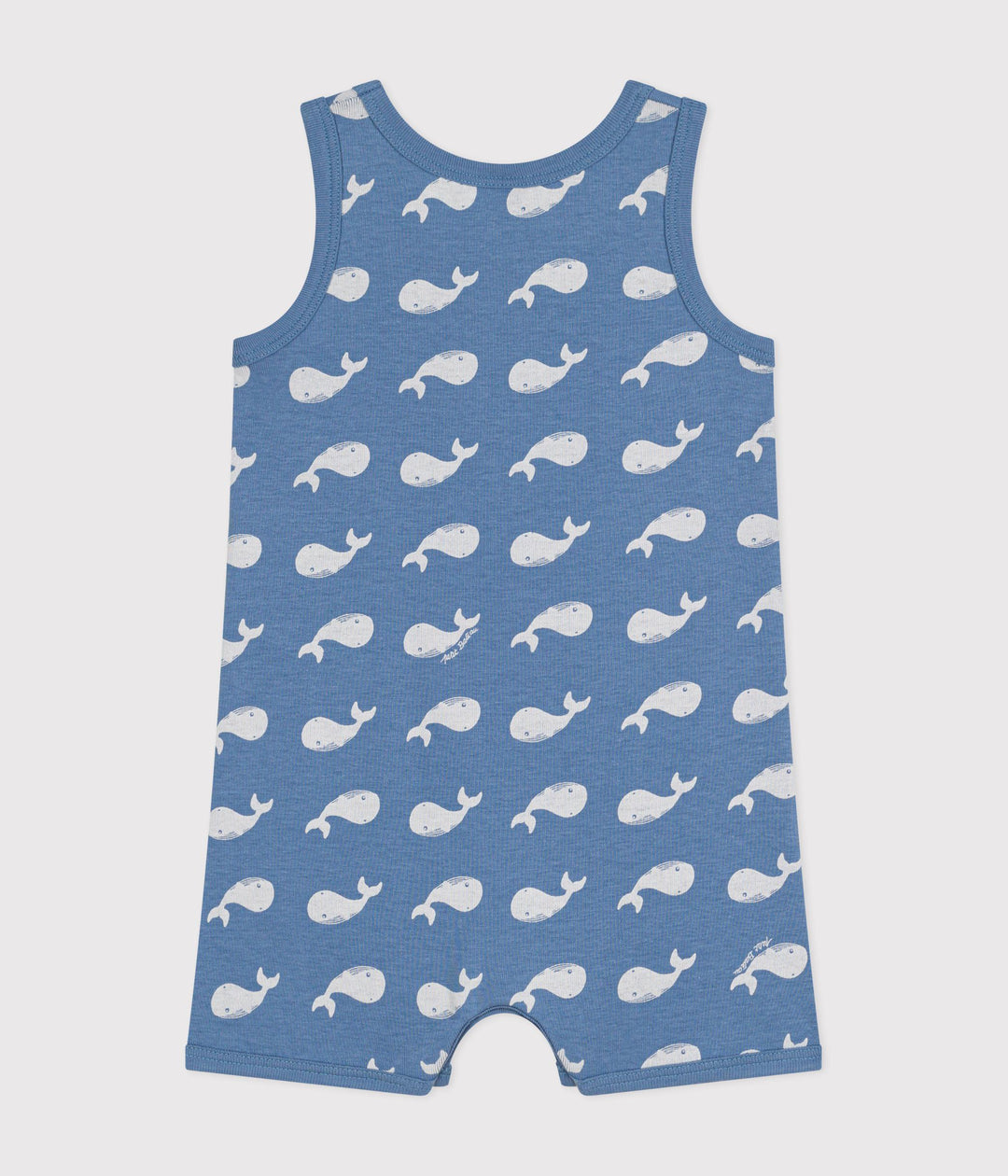 TUTINA CORTA BEBÈ IN COTONE CON STAMPA BALENA A0AC4 01 PETIT BATEAU 
