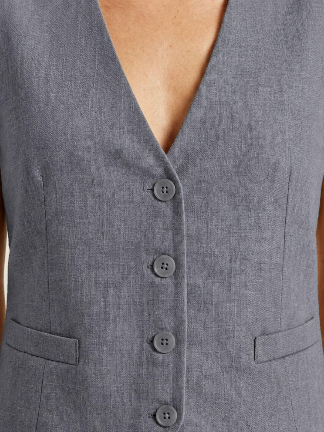 Gilet sartoriale grigio denim 9933OR JEANS ANDREA MORANDO 