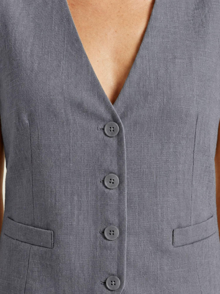 Gilet sartoriale grigio denim 9933OR JEANS ANDREA MORANDO 