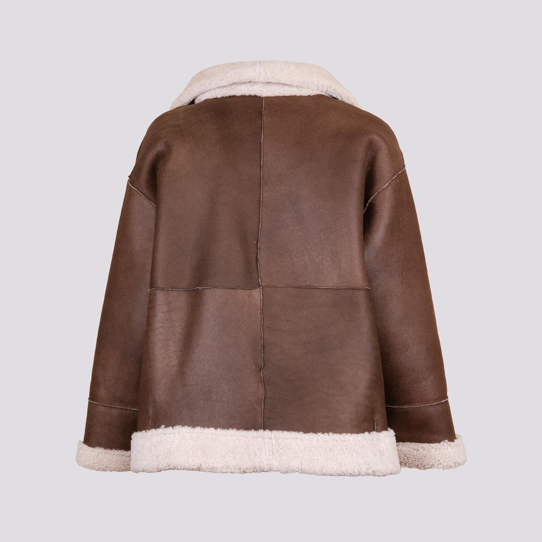 MONTONE "GIGR" REVERSIBILE IN PELLE MARRONE CHIARO GIGR 312 JACK LEATHER 