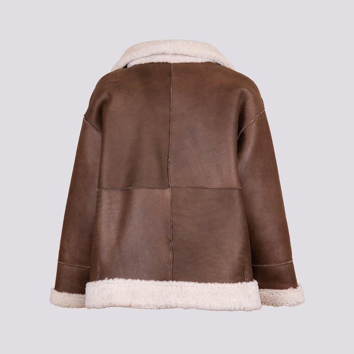 MONTONE "GIGR" REVERSIBILE IN PELLE MARRONE CHIARO GIGR 312 JACK LEATHER 