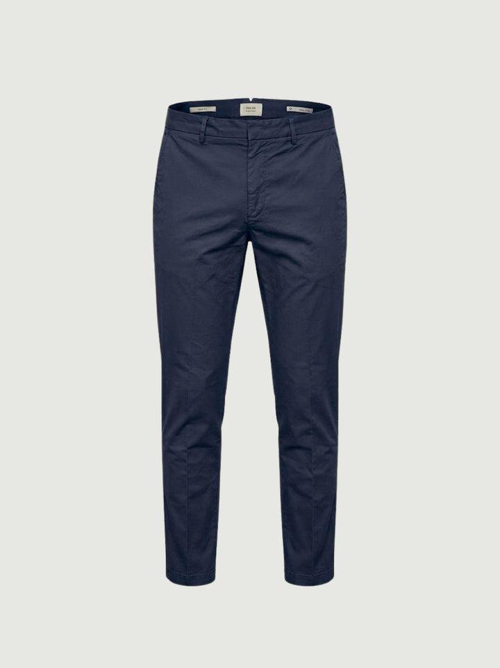 Pantalone chino con gancetto in cotone blu T526BRO 892 NOLAB 