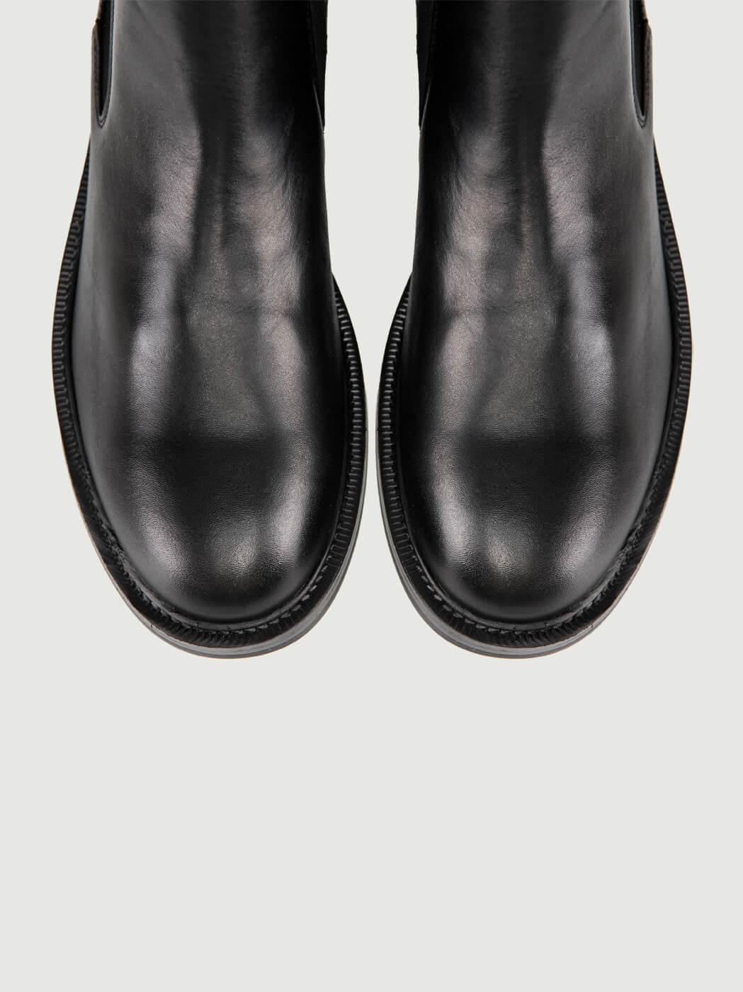 STIVALETTO CHELSEA IN PELLE NERO 2320 NERO SAXONE 