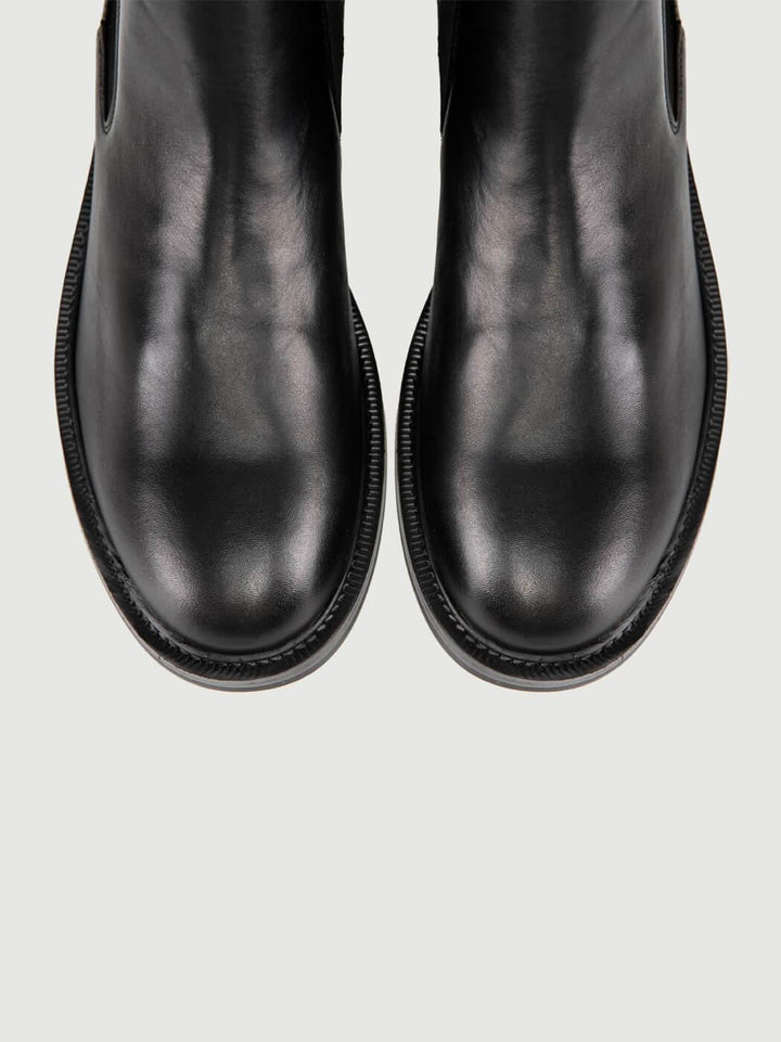STIVALETTO CHELSEA IN PELLE NERO 2320 NERO SAXONE 