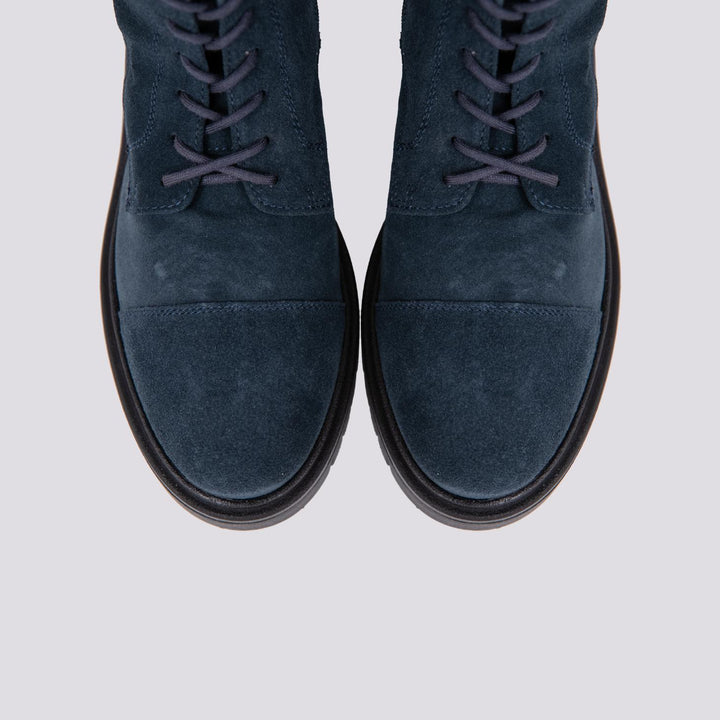 ANFIBIO BiMOR CON DOPPIA FIBBIA IN CAMOSCIO BLU 72/C/bimor BLUENAVY ANDREA MORANDO 