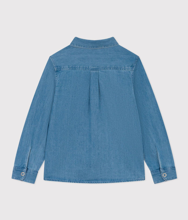 CAMICIA BAMBINO IN DENIM LEGGERO A080O 01 PETIT BATEAU 