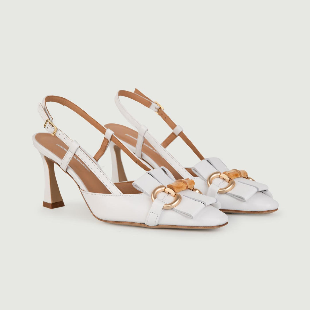 Décolleté SLING BACK BIANCA L5602 BIANCO ANDREA MORANDO 