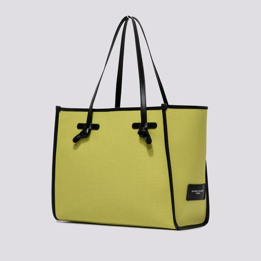 Borsa Shopping Marcella in canvas verde sulfureo BS 6850/23AI CNV-SE 13175 GIANNI CHIARINI 