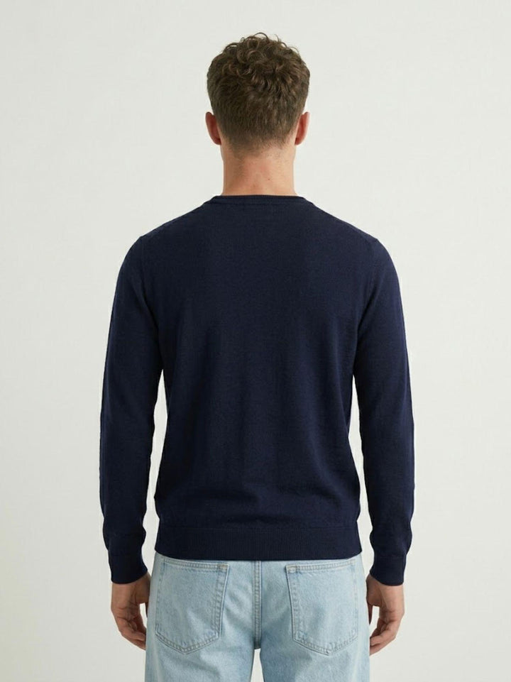 Maglia in tencel navy 6-LY0014 7000 ANDREA MORANDO 