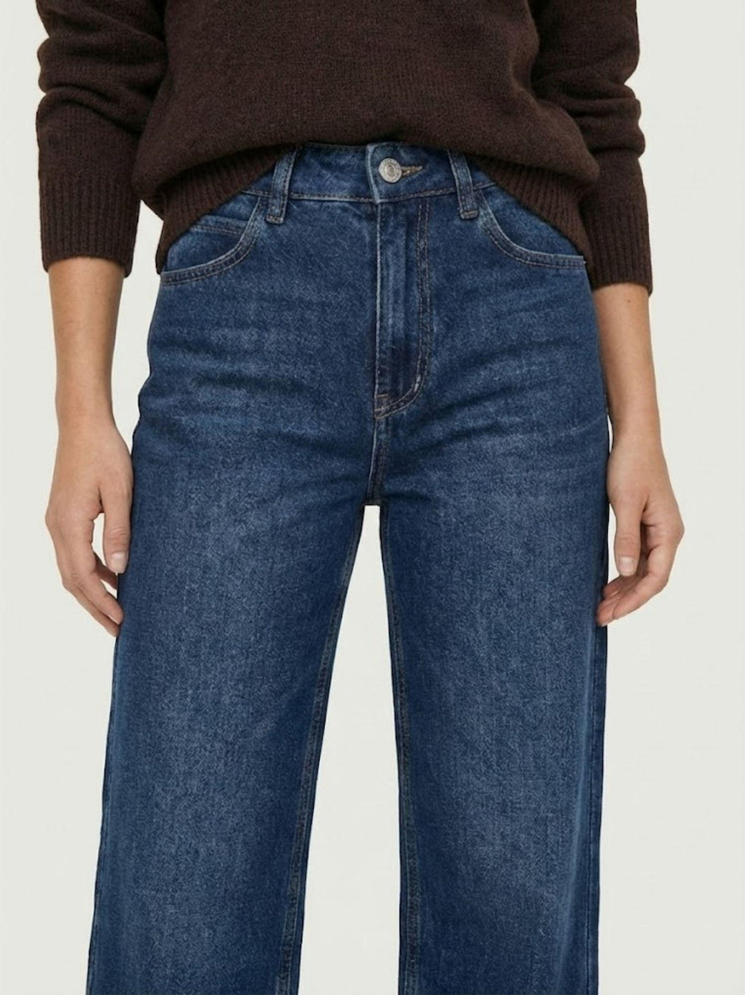 Jeans a palazzo in denim lavaggio scuro 9289 DENIM SCURO ANDREA MORANDO 