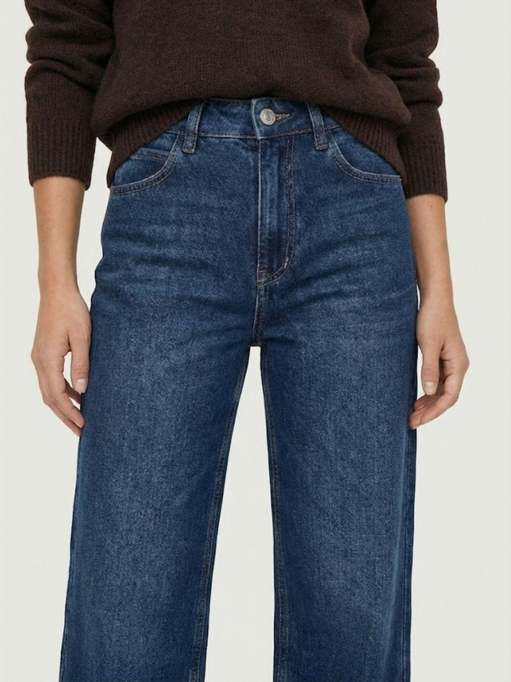 Jeans a palazzo in denim lavaggio scuro 9289 DENIM SCURO ANDREA MORANDO 