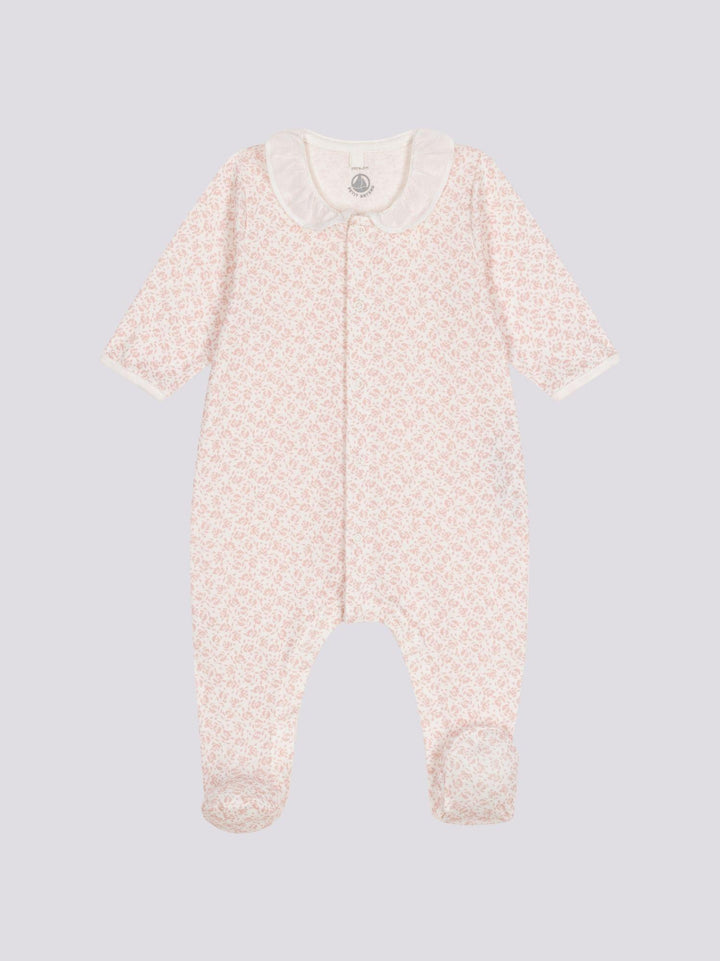TUTINA PIGIAMA FANTASIA A FIORI IN COTONE BEBÈ A09G7 01 PETIT BATEAU 
