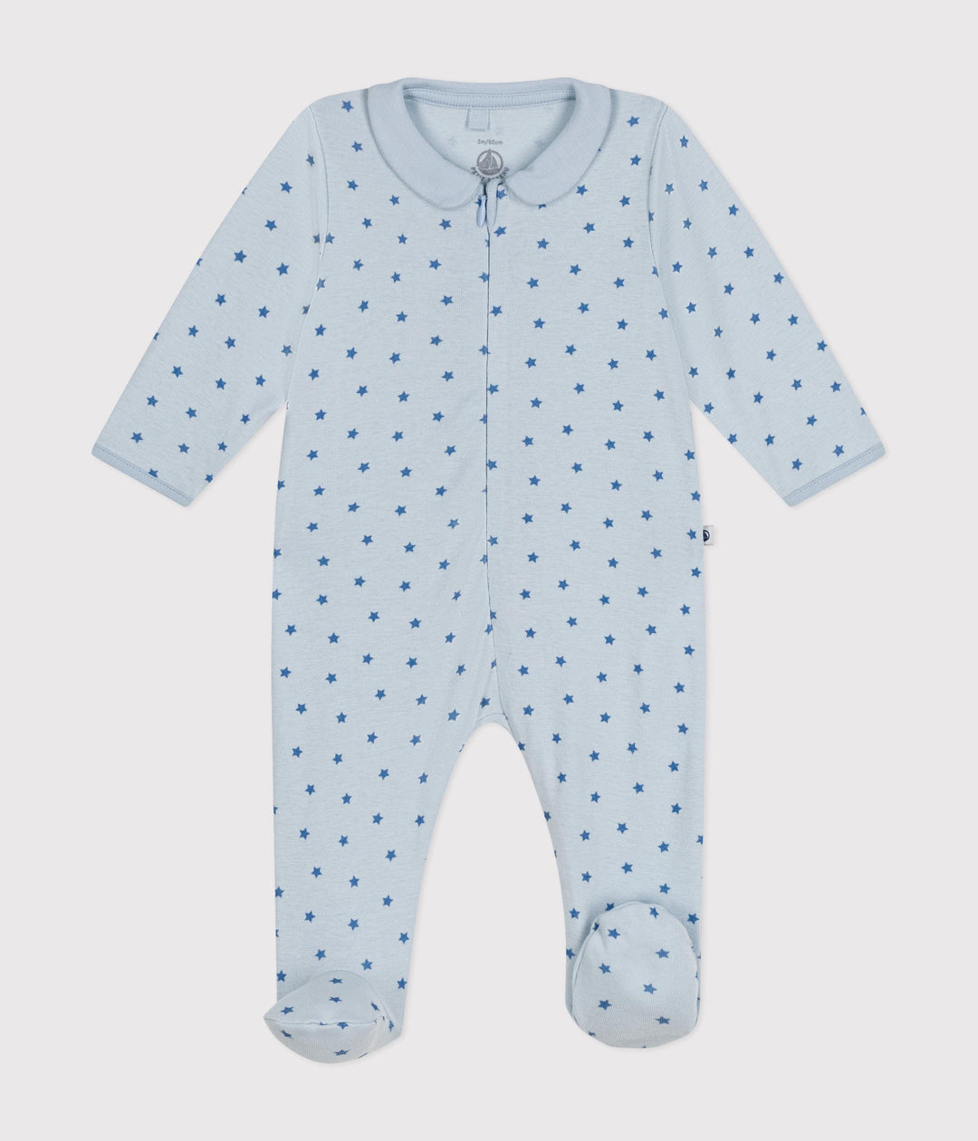 Tutina azzurra con colletto arrotondato A0AV7 03 PETIT BATEAU 