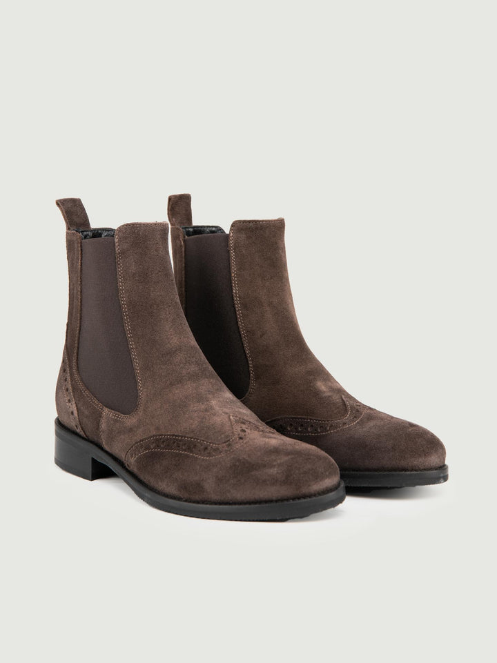STIVALETTO BEATLES IN CAMOSCIO TESTA MORO 40 T.MORO ANDREA MORANDO 