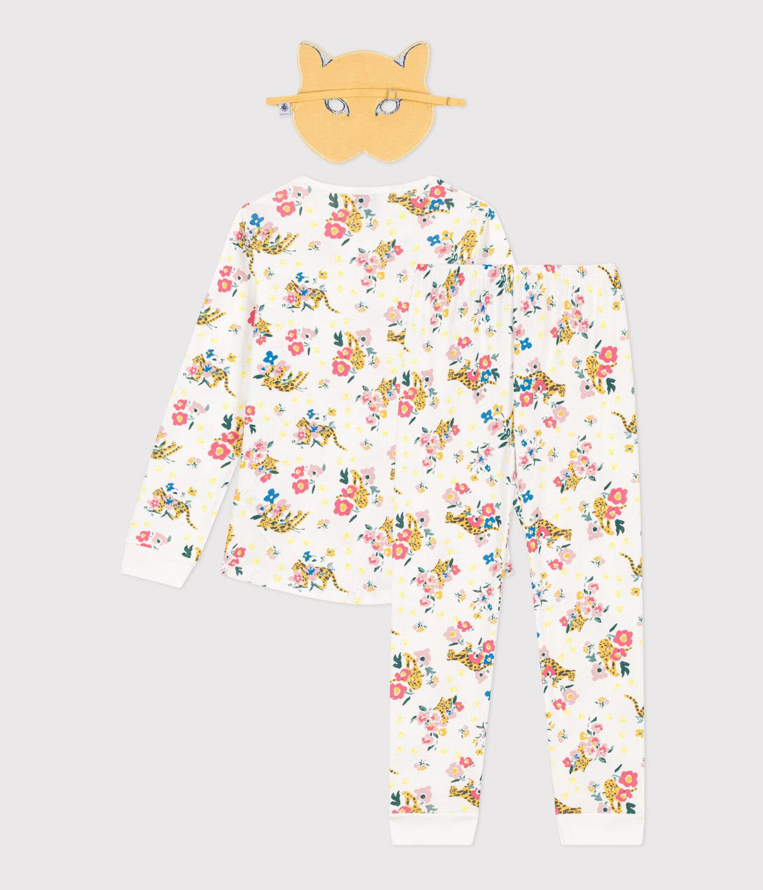 PIGIAMA BAMBINA FOSFORESCENTE IN COTONE A095B 01 PETIT BATEAU 