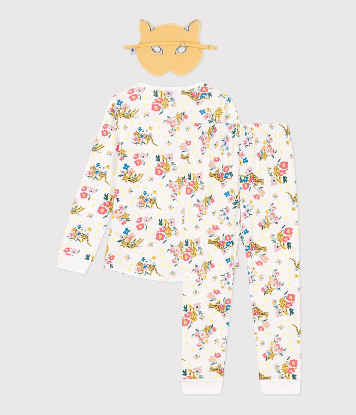 PIGIAMA BAMBINA FOSFORESCENTE IN COTONE A095B 01 PETIT BATEAU 