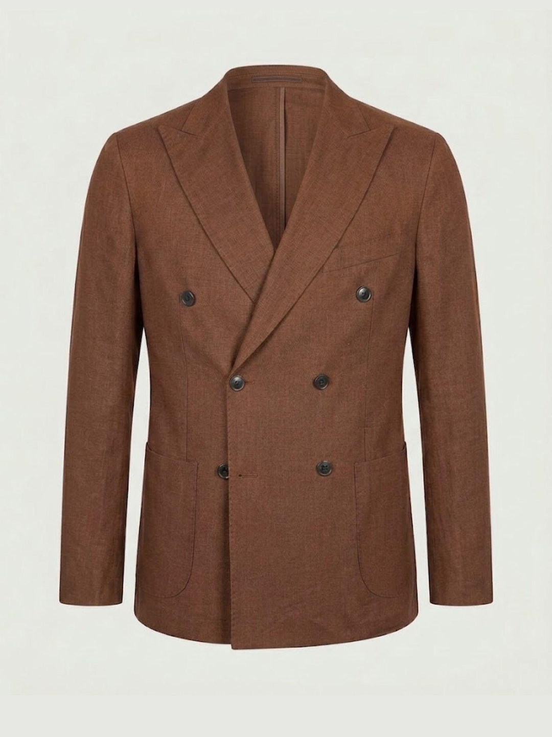 Blazer doppiopetto in misto lino tabacco MAPPAMONDO MORO ANDREA MORANDO 