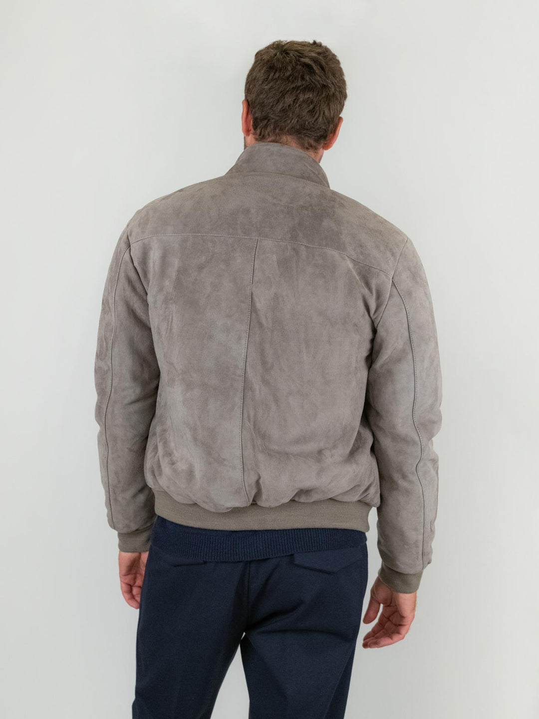GIACCA IN CAMOSCIO GRIGIO ELVIS ELVIS 19 JACK LEATHER 