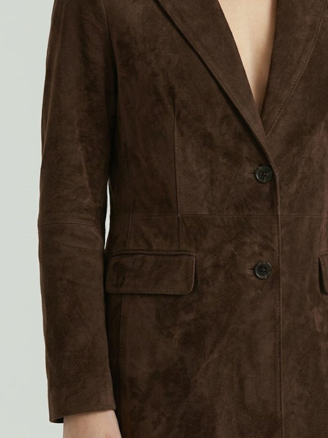 Spolverino Mahe in camoscio cioccolato MAHE 126 JACK LEATHER 