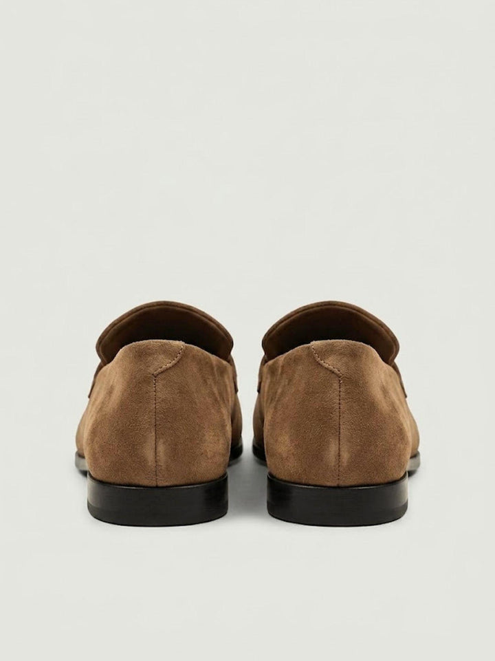 Mocassino Charlise in pelle scamosciata pecan 40102 BISCUIT ANDREA MORANDO 
