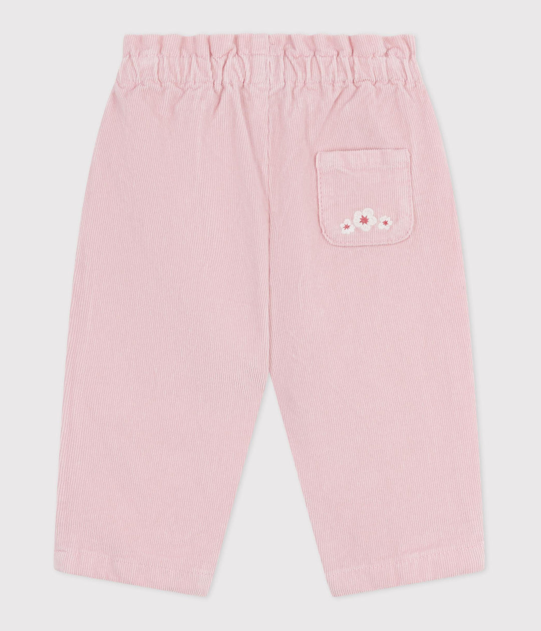 Pantaloni neonato in velluto rosa A0DVJ 02 PETIT BATEAU 