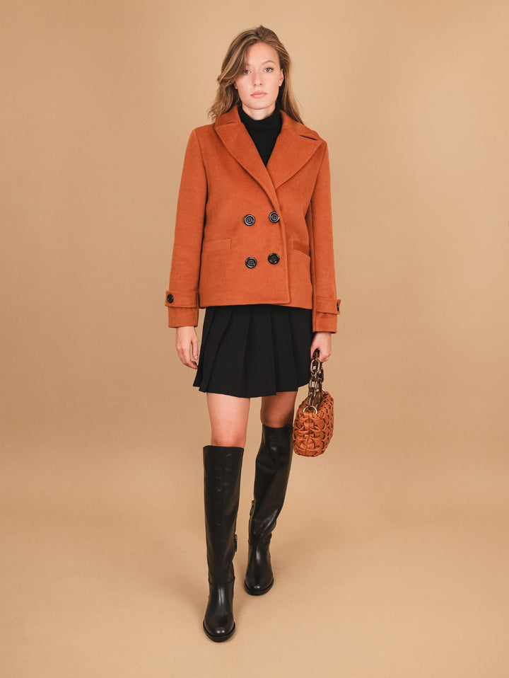 PEACOAT DOPPIOPETTO OVERSIZE MATTONE G4 BRUCIATO ANDREA MORANDO 