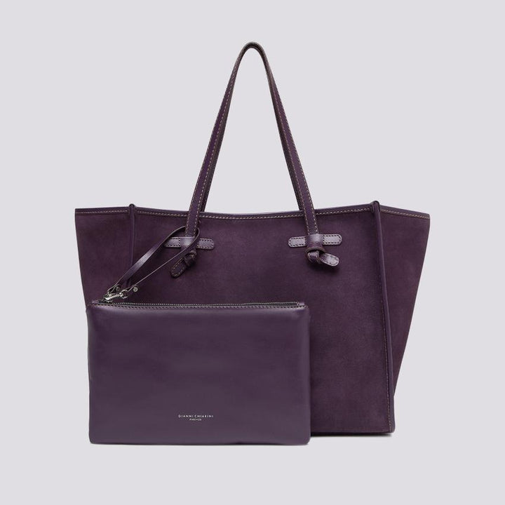 Shopping Marcella in suede prugna BS 9750/23AI CM-PL 330 GIANNI CHIARINI 