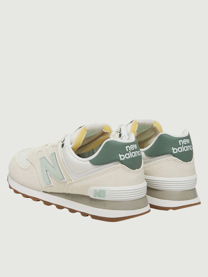 Sneaker 574 con inserti in verde WL574CGR B NEW BALANCE 