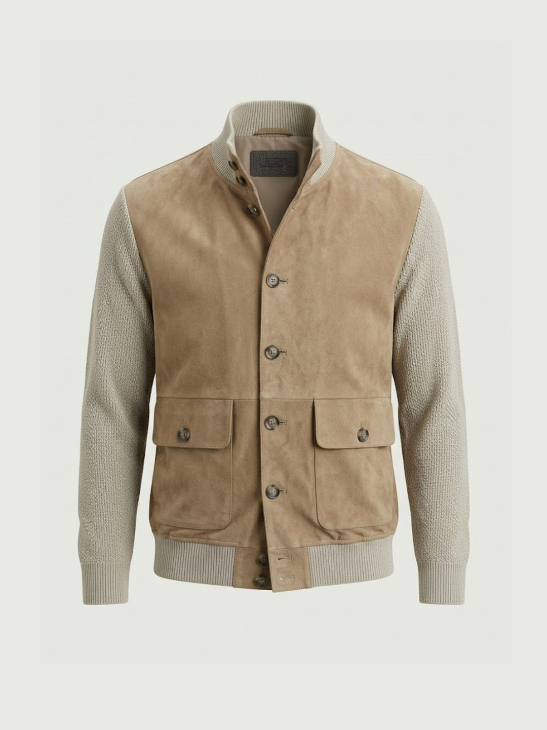 Giacca Riverside Knit in camoscio e maglia sabbia RIVERSIDE 11 JACK LEATHER 