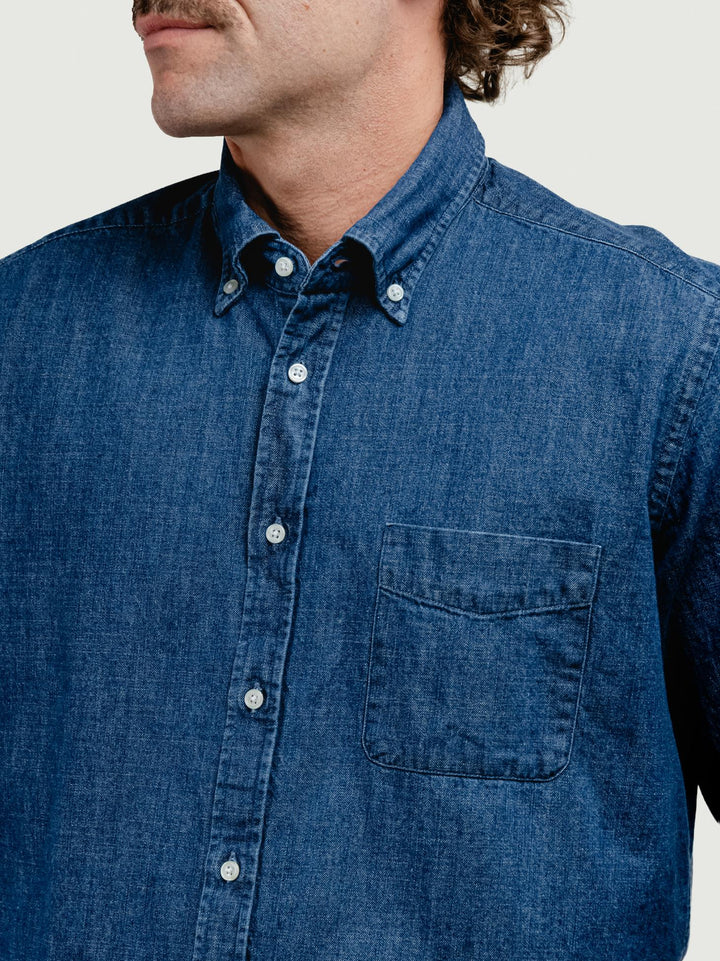 CAMICIA BRADFORD BOTTONDOWN IN DENIM SCURO BRADFORD/DEN26 01 BAGGIES 