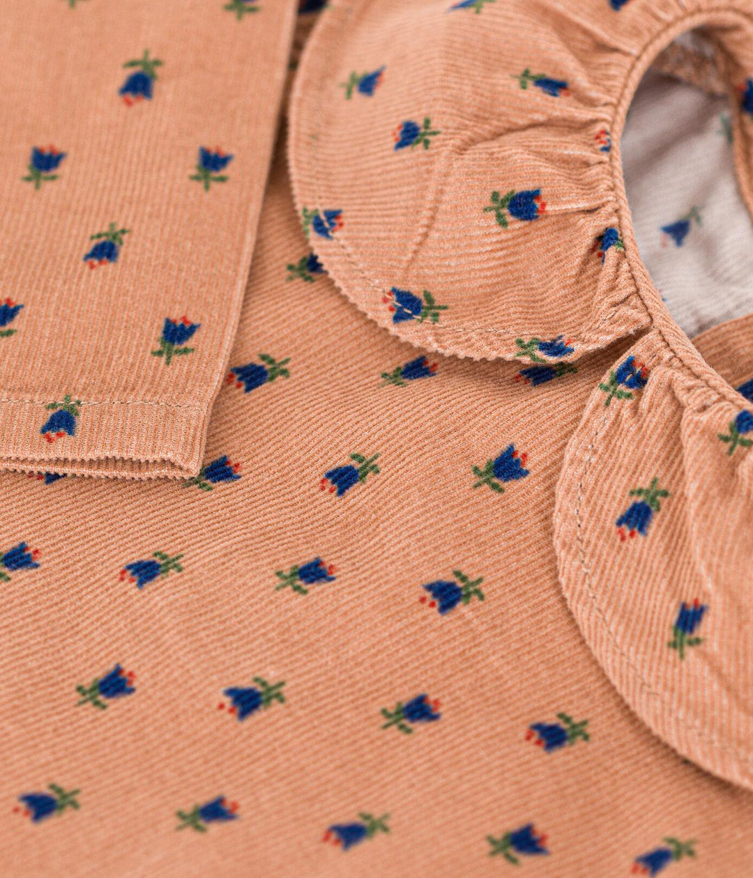 BLUSA A MANICA LUNGA IN VELLUTO PER BEBÈ A08AH 01 PETIT BATEAU 