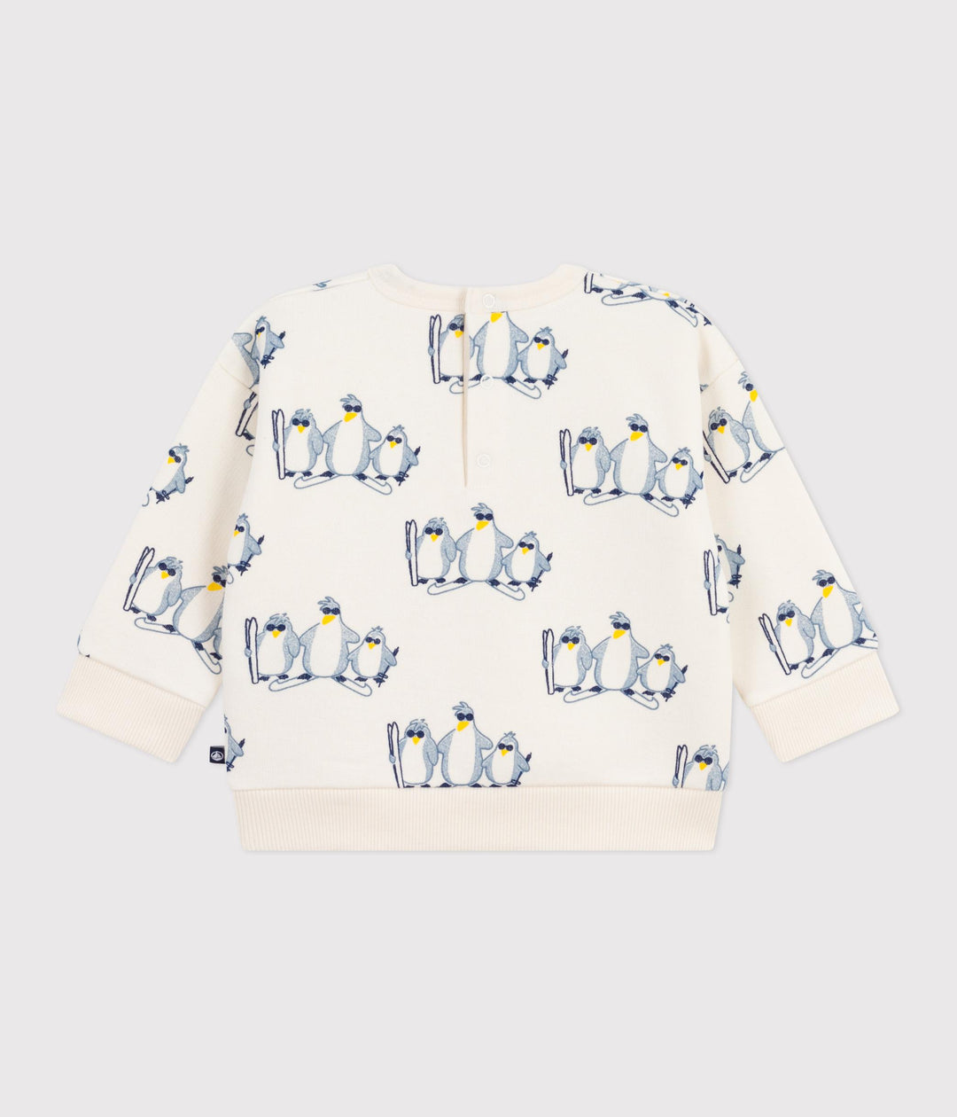 Felpa in cotone stampa pinguini A0EE5 01 PETIT BATEAU 