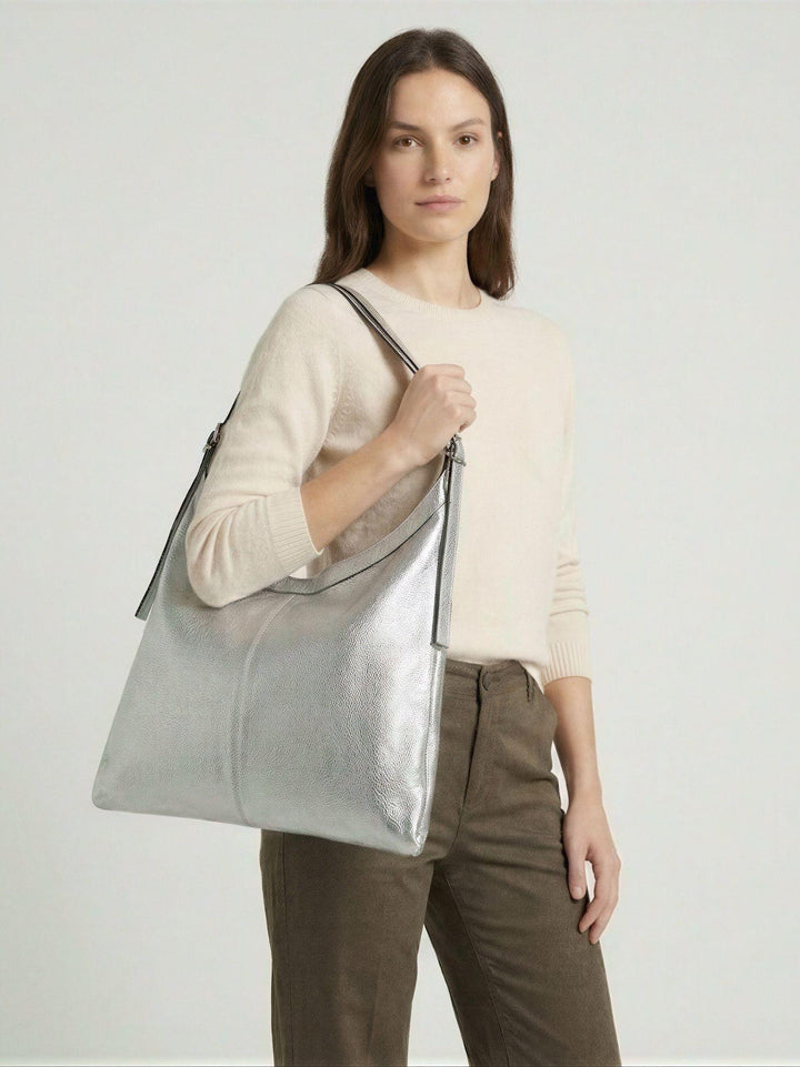 Borsa Paloma in pelle argento PALOMA ARGENTO ANDREA MORANDO 