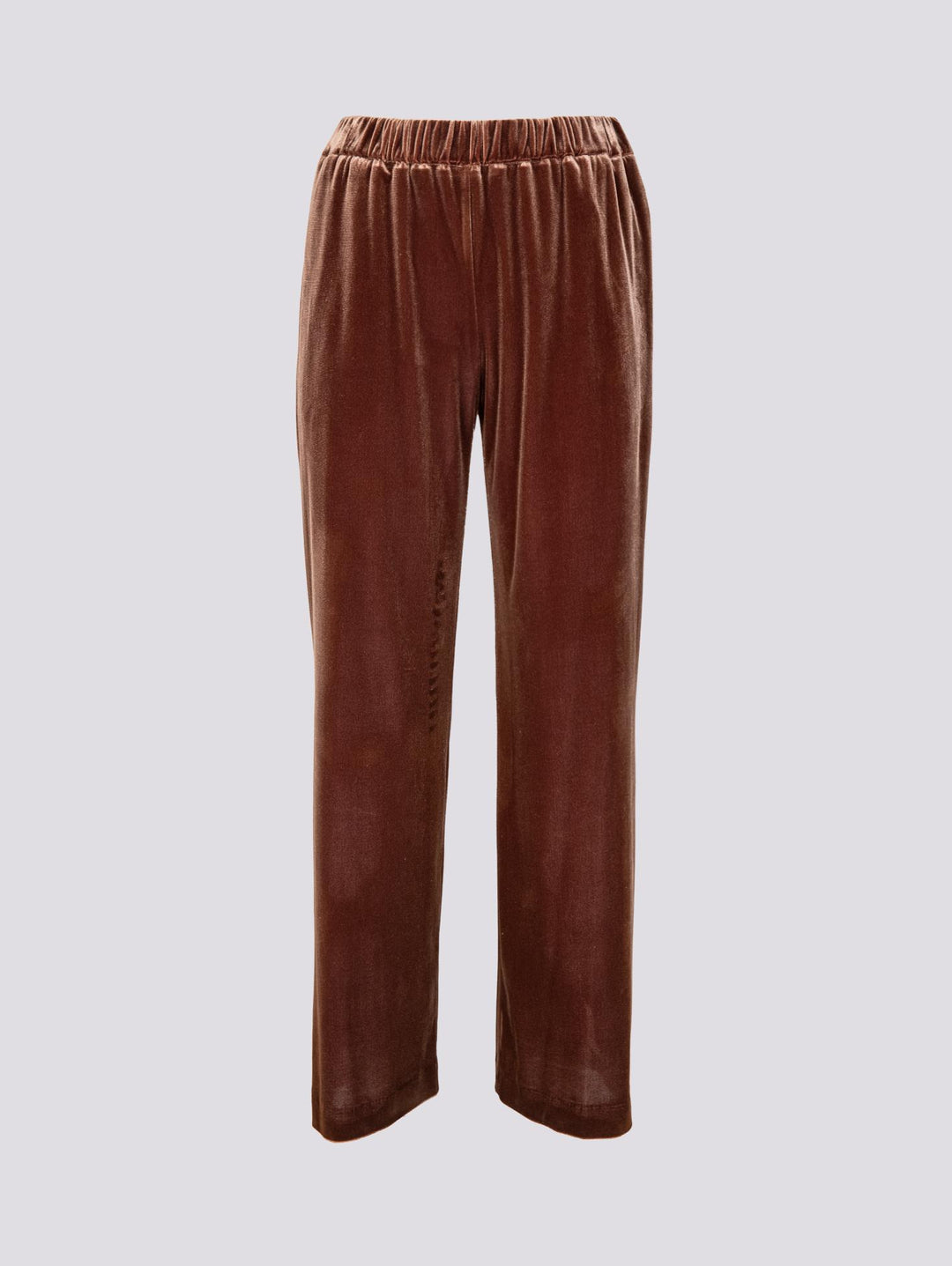 PANTALONE A PALAZZO IN VELLUTO MARRONE 2228/2894 75 ANDREA MORANDO 