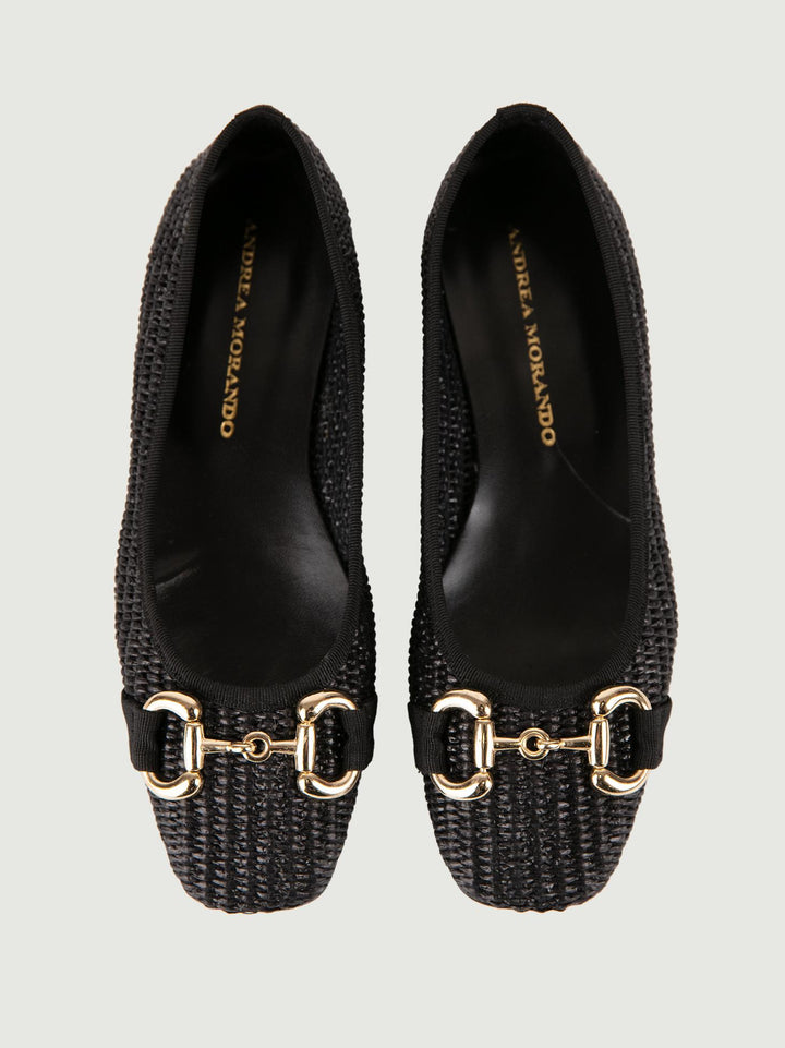 BALLERINA IN RAFIA NERA 4875 NERO ANDREA MORANDO 