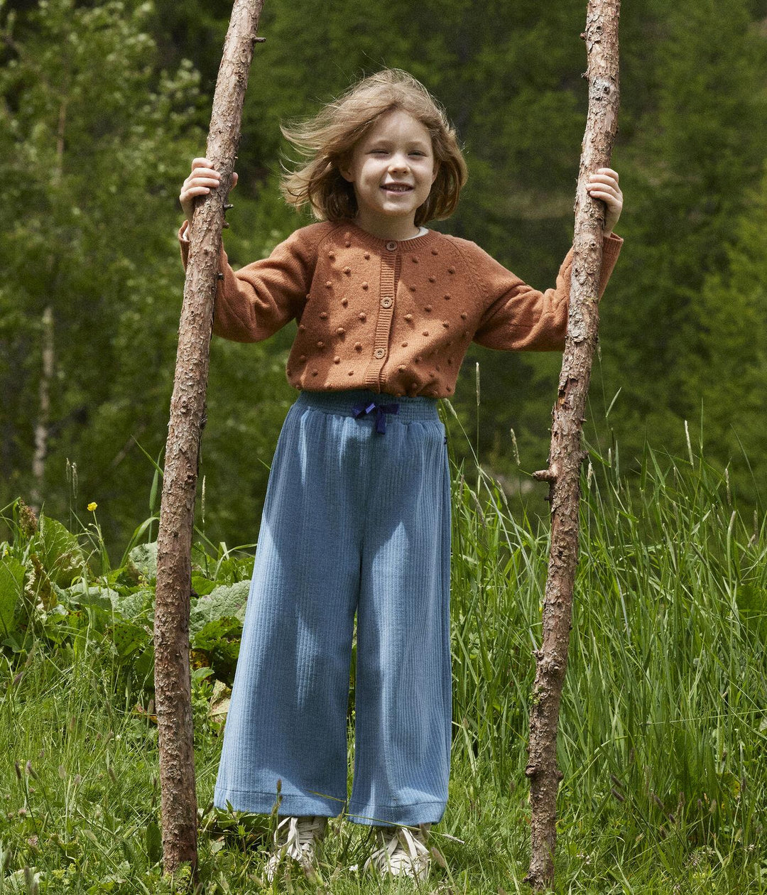 PANTALONI BAMBINA IN VELLUTO FINE A084M 02 PETIT BATEAU 