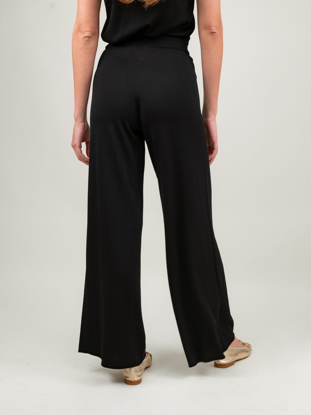 PANTALONE IN MAGLIA NERO 2670 NERO ANDREA MORANDO 