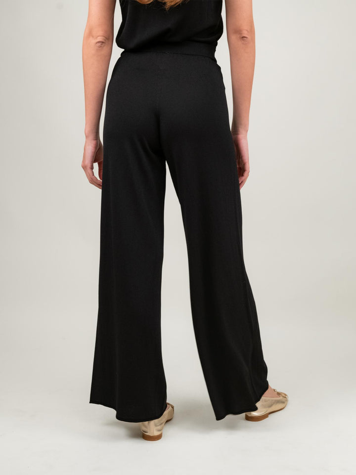 PANTALONE IN MAGLIA NERO 2670 NERO ANDREA MORANDO 