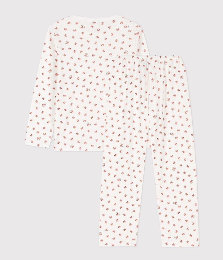 PIGIAMA BAMBINO UNISEX IN COTONE MOTIVO VOLPE A08YS 01 PETIT BATEAU 