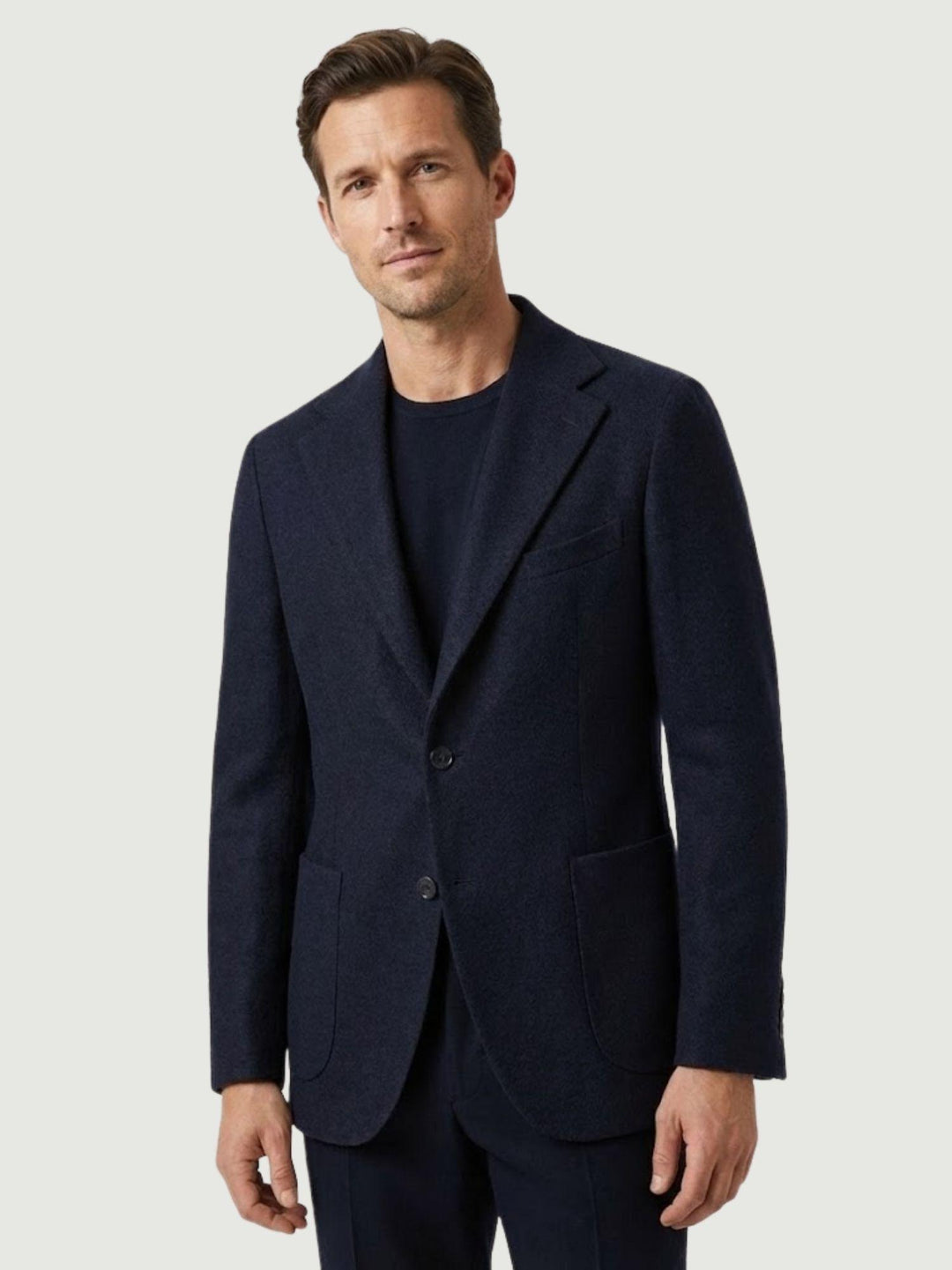 BLAZER IN LANA TIROLO IN LANA BLU TIROLLO/LANA BLU ANDREA MORANDO 