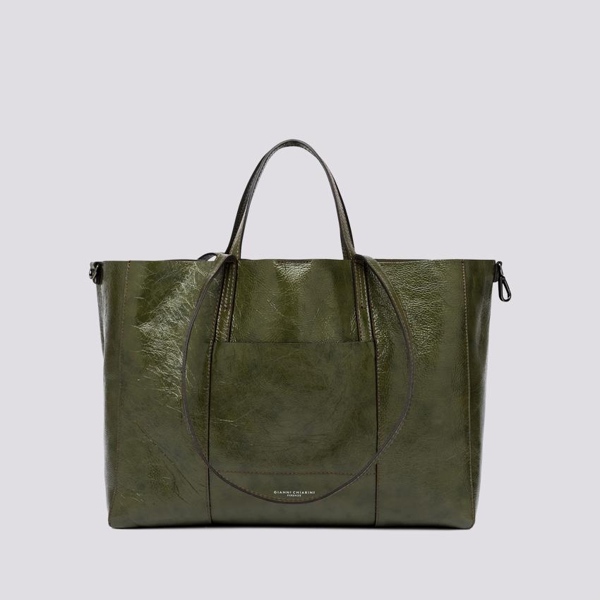 Borsa Super Light in Naplack guam Green BS 10336 NPK 13131 GIANNI CHIARINI 