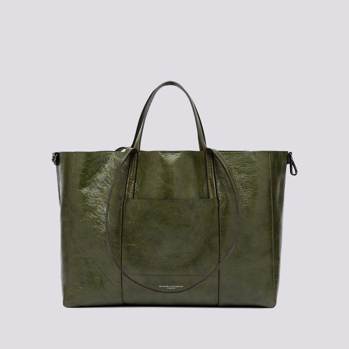 Borsa Super Light in Naplack guam Green BS 10336 NPK 13131 GIANNI CHIARINI 