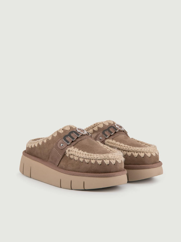 Bounce Clog Mou elephant grey con logo in metallo FW531001A ELGRY MOU 