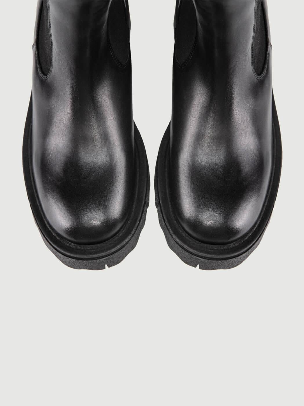 STIVALETTO BEATLES IN PELLE SPAZZOLATA NERO 5208-13 NERO ANDREA MORANDO 