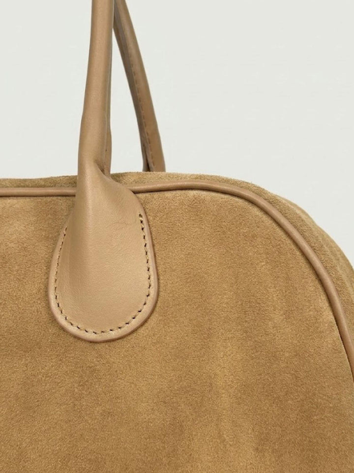 Borsa a spalla Doxie in pelle scamosciata beige DOXIE BEIGE BIMOR 