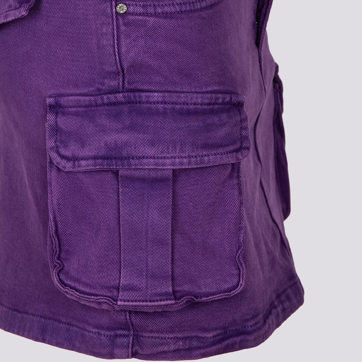 Mini gonna cargo in cotone viola 1396 VIOLA ANDREA MORANDO 