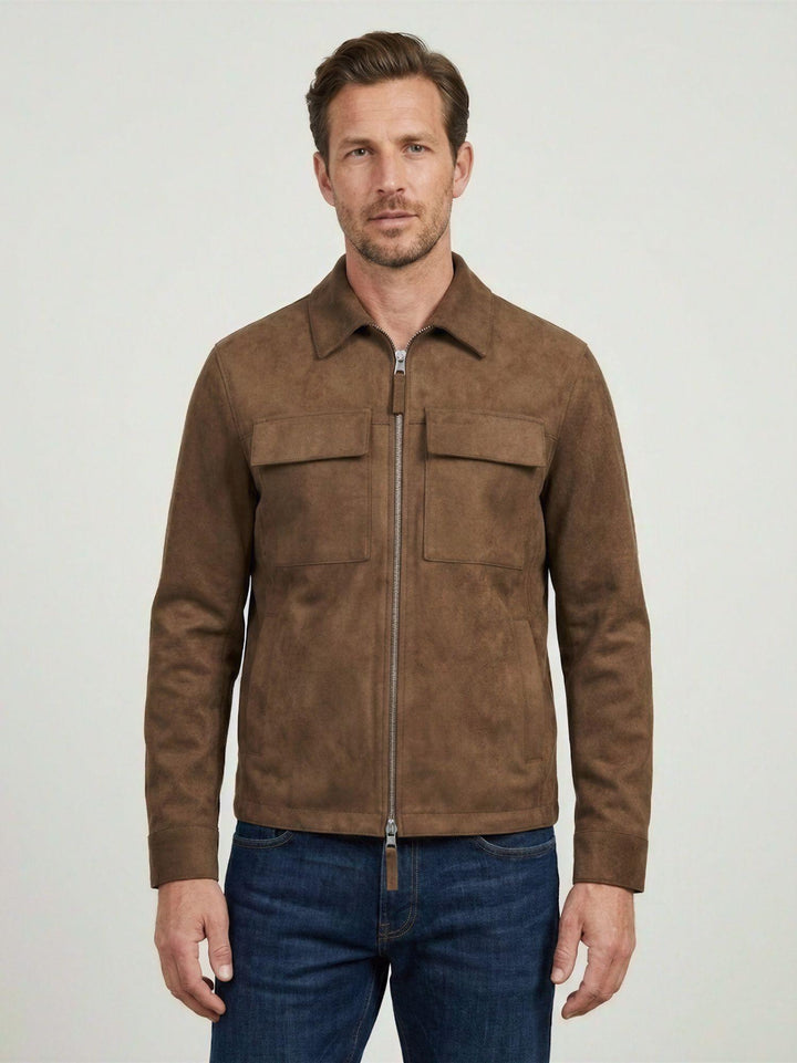 Giacca Tarragon in camoscio pecan TARRAGON 126 JACK LEATHER 