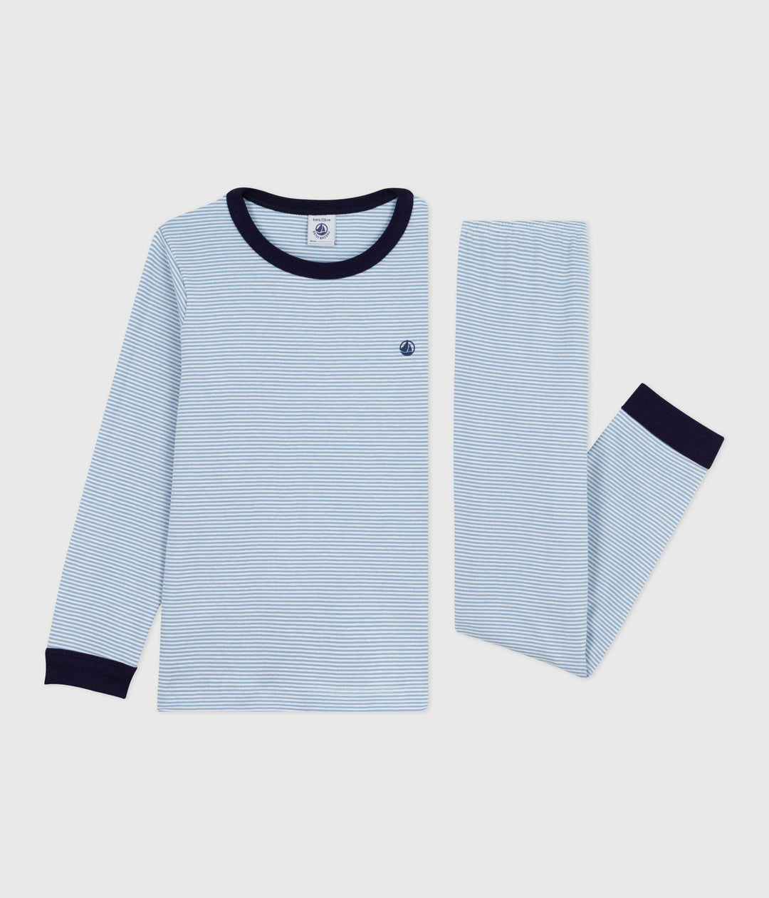 Pigiama in cotone a righe bambino A0E9L 02 PETIT BATEAU 